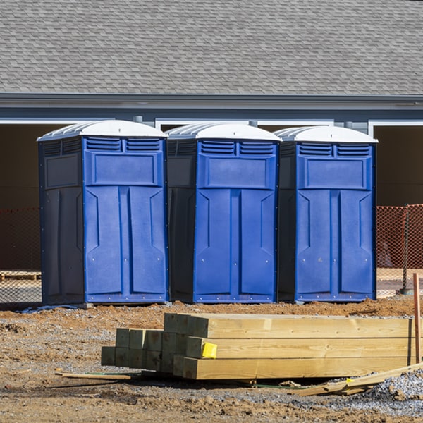 how often are the porta potties cleaned and serviced during a rental period in Cunningham